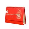2026 Year of the Horse Chinese Red Hot Stamped Desktop Calendar with Embossed Design
