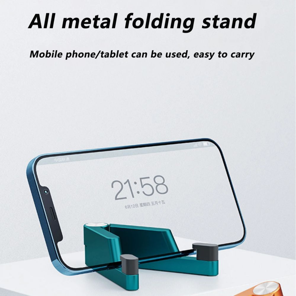 Foldable Cell Phone Holder Aluminum Zinc Zinc Alloy Table Phone Holder  Desktop Ornaments