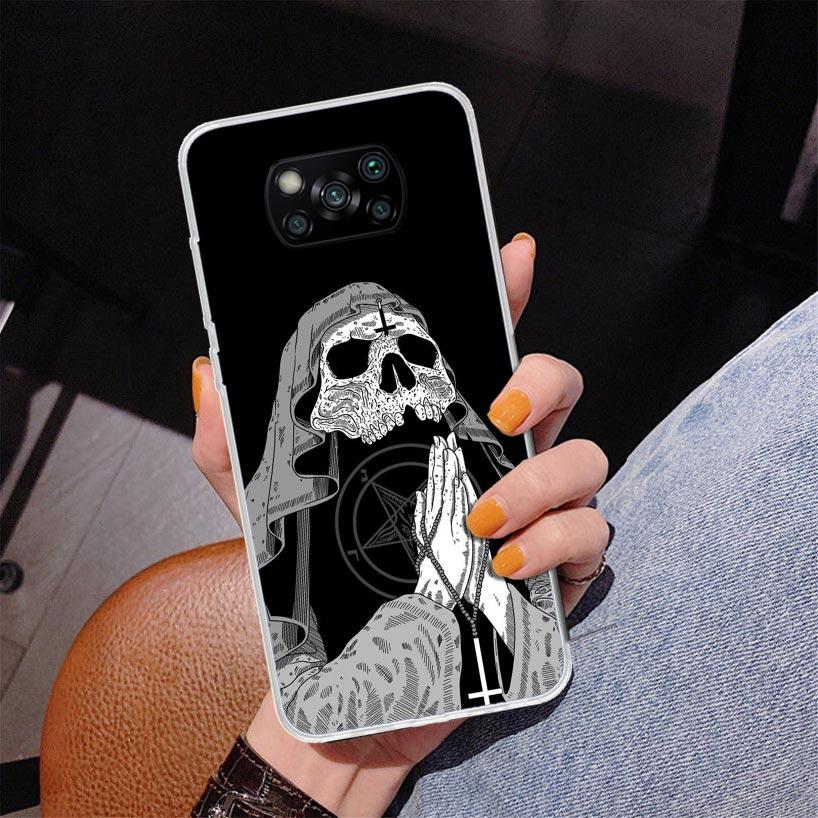Satanic Goat Satan Devil Phone Case For Xiaomi Poco X7 X6 X5 Pro F7 Ultra Redmi 15C 15 13C 13 12C 12 10 10A 10C 9 9A 9C 9T Cover