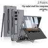 Samsung Z Fold6 Case with Card Slot, Wallet Leather Cover, Stand Pen Holder, Simple Style