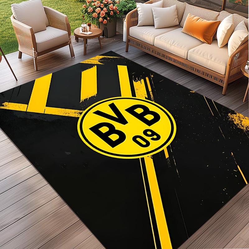 Borussia Dortmund Print Rug, Washable Floor Carpet, For Entryway Dorm Laundry Room Office Study, Home Decor Birthday Christmas Gift