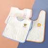 Waterproof Coral Fleece Toddler Bib for Washing, Brushing, and Eating