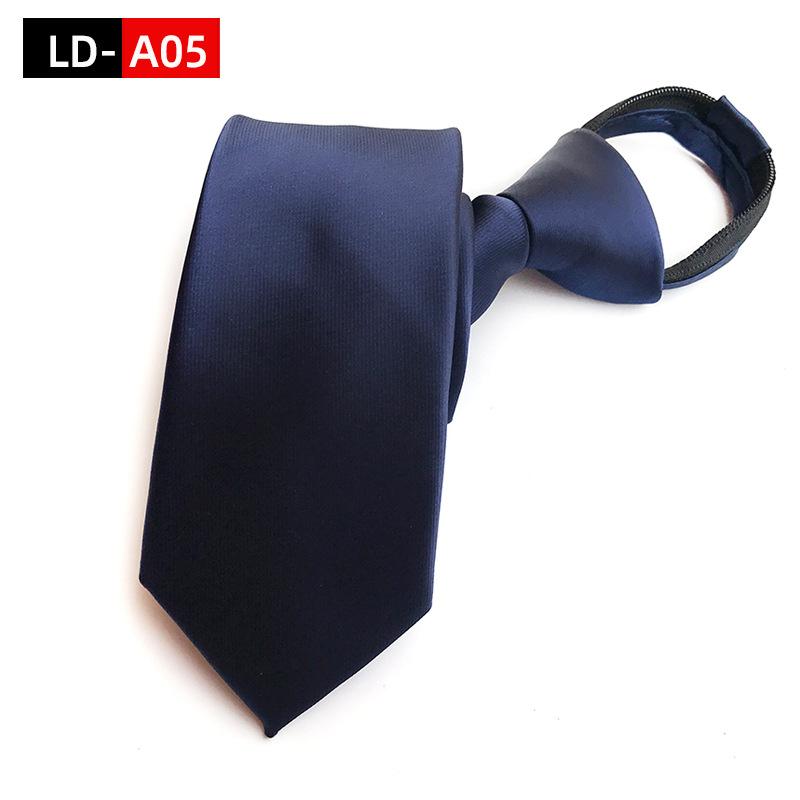 Cravată de afaceri pentru bărbați de 8 cm, cu fermoar, cravată cu nod leneș, decorațiuni occidentale