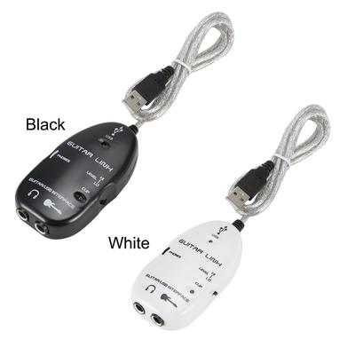 Guitar To USB Interface Link Cable Adapter Audio Connector Recorder for PC/Computer