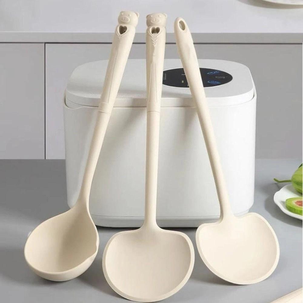 Silicone Mushroom Spatula Non Stick Kitchen Gadgets Shovel Soup Spoon Ladle Heat Resistant Kitchen Cooking Utensils Household