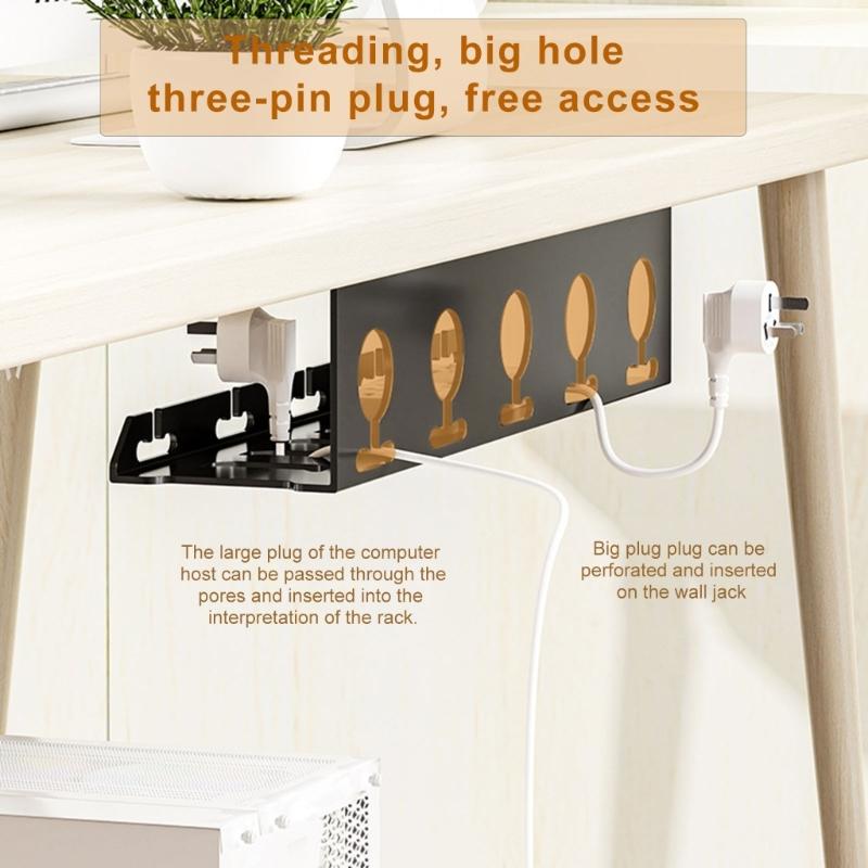 Home Office Kabelmanagement Schreibtischschale Vielseitige Schreibtisch-Kabelwanne Wandmontierter Kabelhalter Untertisch-Kabelbox