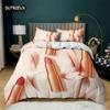 Fashion Sleep Bedding Collection Makeup Cosmetic Theme Bedspread Cover Polyester Perfume Lipstick Nail Polish Brush Print Pattern Quilt Cover King