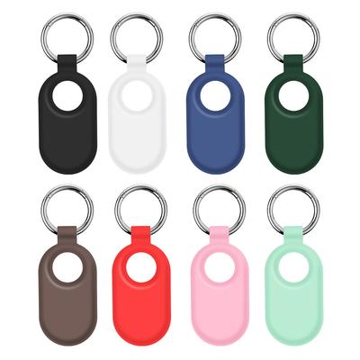 Silicone Case Case Cover Shell Anti-Drop Soft Protective Sleeve Skin Cover Anti-Scratch with Keychain for Galaxy SmartTag2