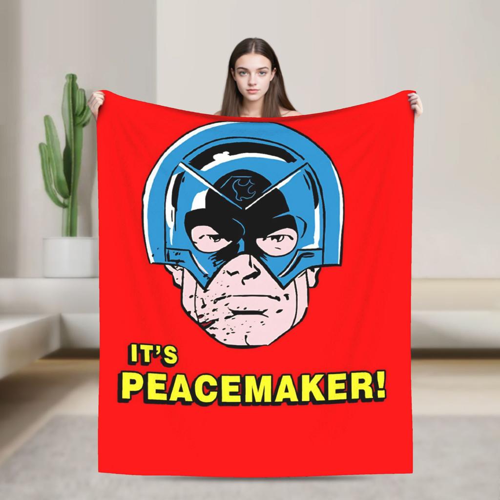 Vigilante peacemaker Super Warm Blanket Travel Plush Throw Blanket Print Home Decor Flannel Bedspread Sofa Bed Cover