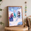 Disney Frozen Winter Snow Scene Digital Oil Painting Art Kit Handmade Coloring Painting Home Decor