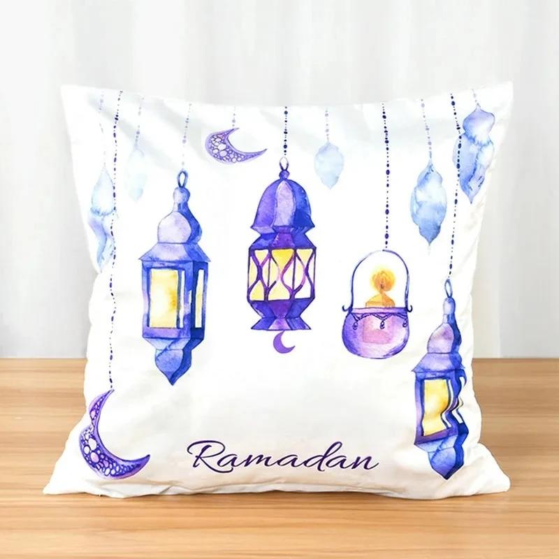 Eid Mubarak Home Decoration Pillowcases Islamic Ramadan Decoration Mosque Muslim Pillowcases Gift