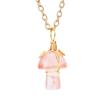 Hand-Woven Crystal Agate Small Mushroom Pendant Necklace Jewelry Diy Jewelry Accessories N584