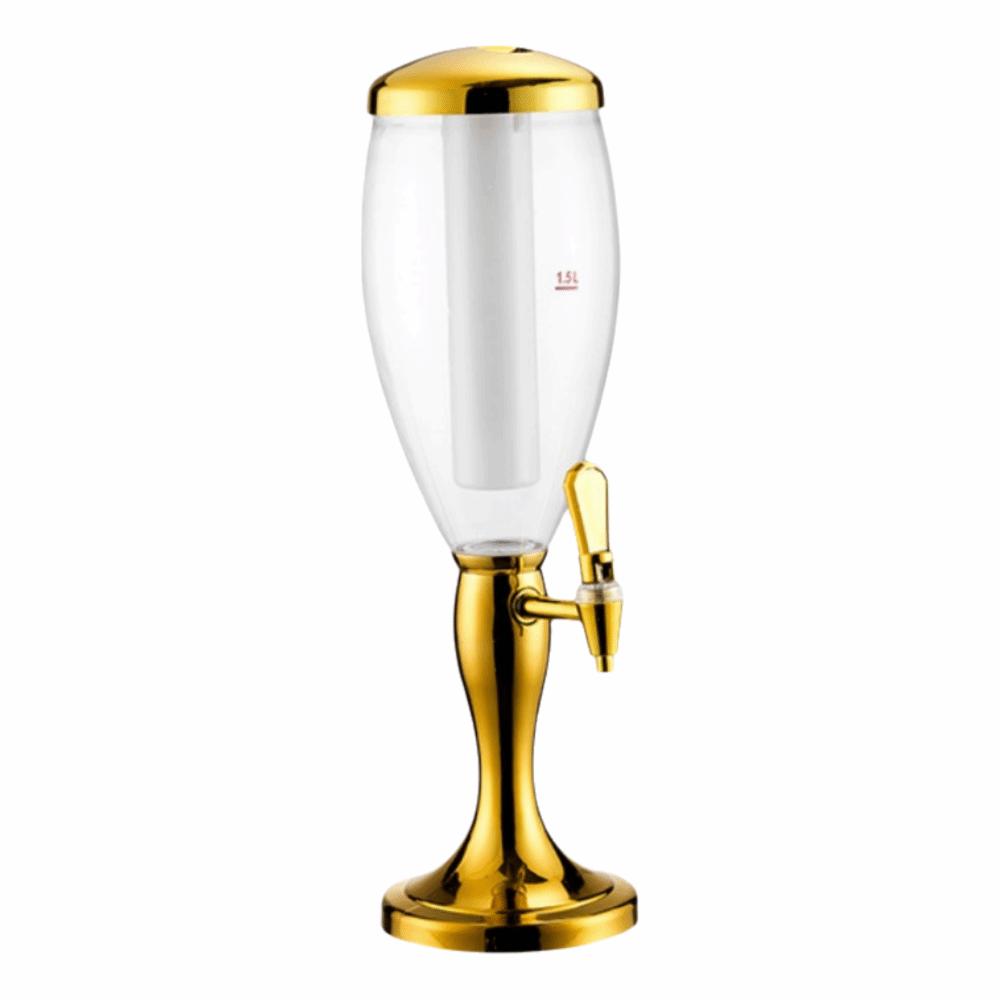 Dual-Head Faucet Beer Dispenser with Icicles Drink Holder Creative Beverage Machine Bar Use