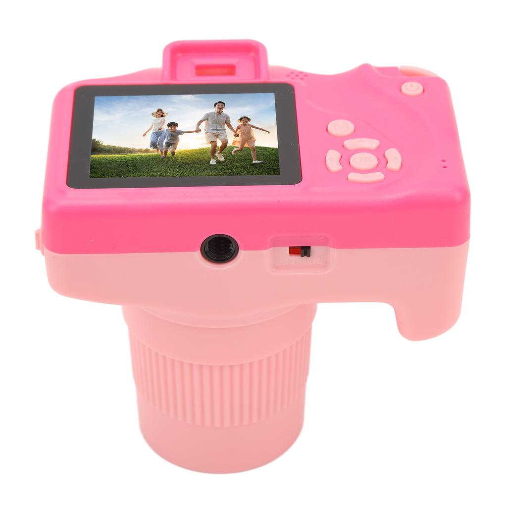 Kids Selfie Camera 2 Inch 5M 1080P HD Mini Portable Digital Video Camera Toy for Toddler Pink
