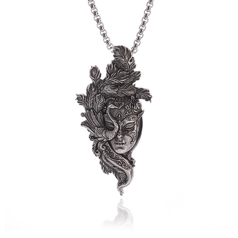 Halloween Necklace, Retro Alloy Jewelry, High-end Color Retention, Personalized Pendant Pendant.