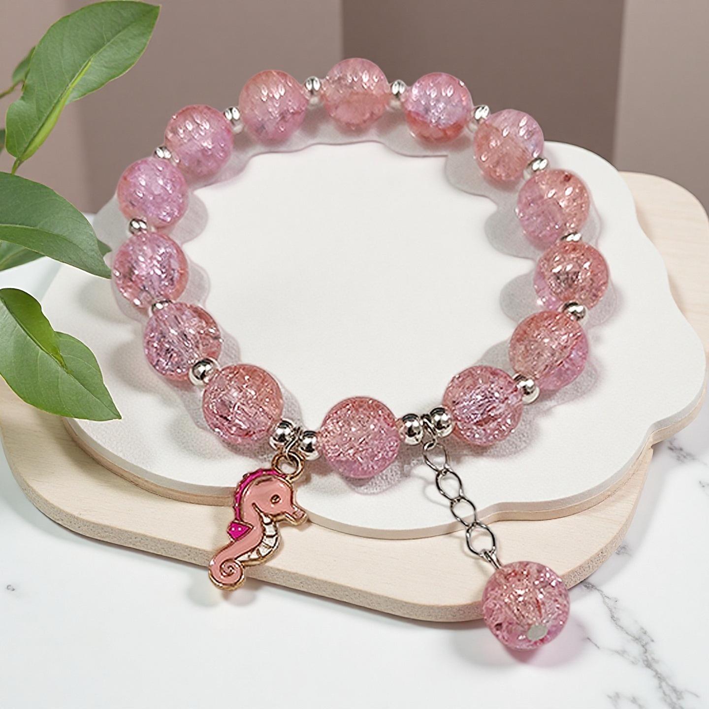 

Butterfly Love Flower 10mm Handmade Beaded Bracelet - Original, Personalized, Exquisite Jewelry Gift for Friends and Newcomers