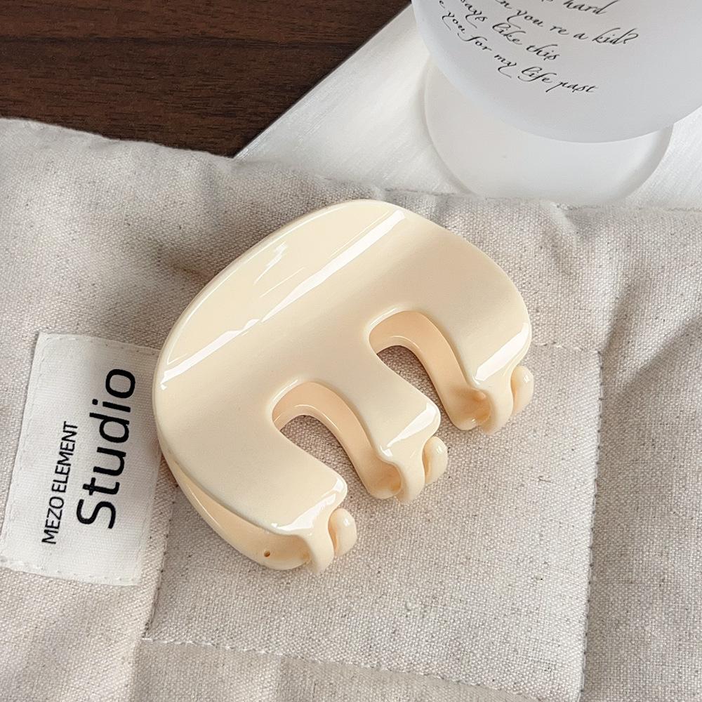 1pc M-type medium hair ornament pumpkin grab clip versatile shark clip hairpin new half-tie hair clip