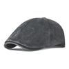 Side Letter Sticker Duckbill Hats Solid Color British Painters Hat Retro Newsboy Cap  for Men Women