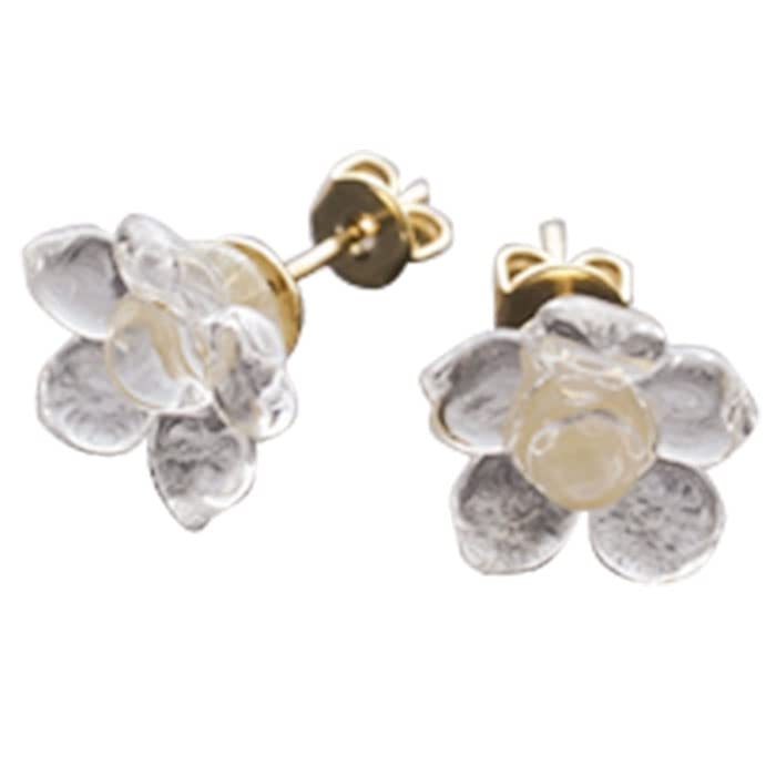 HARIO Flower LWF HAP-F-005 Earrings/Little (Gold)