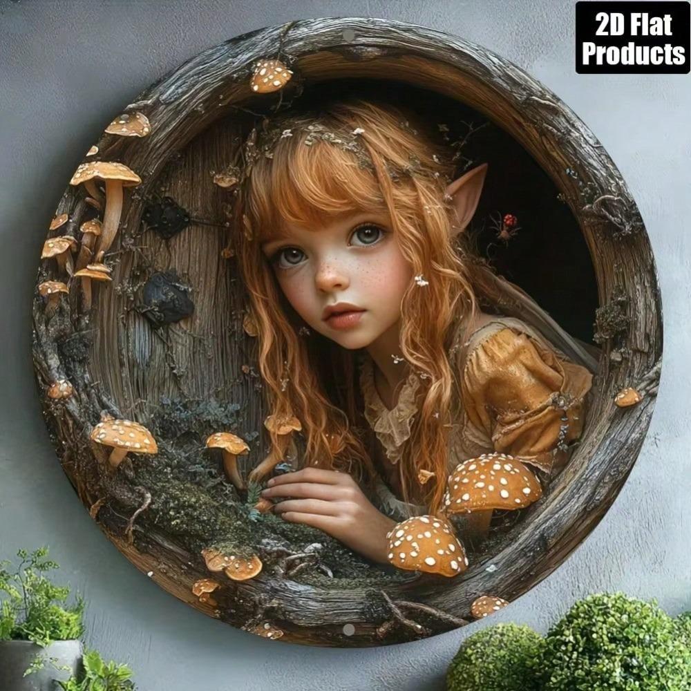 Fairy Metal Wall Art Sign Gothic Home Decor Halloween Plaque