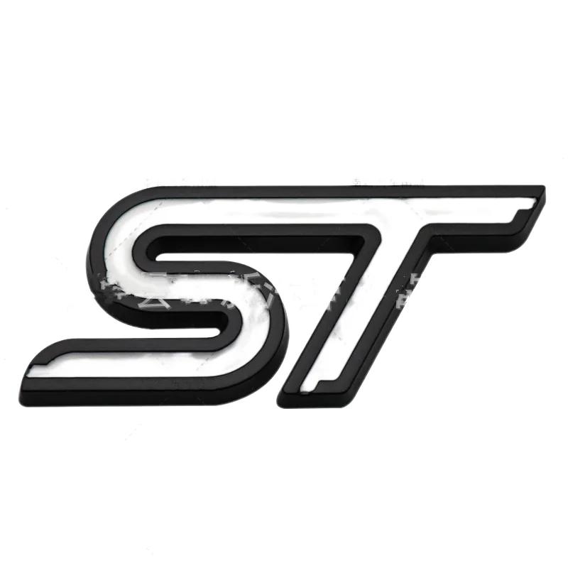 3D Auto ST Heckklappe Seite Kotflügel Emblem Abzeichen Aufkleber für Ford ST Logo Focus Fiesta H6 Ecosport 2009-2015 Mondeo Focus2 Focus3 MK2