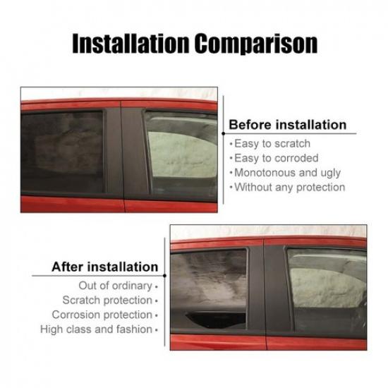 Car Pillar Posts Set Door Trim Sticker Decal for Chevy Colorado/GMC CANYON 2015+