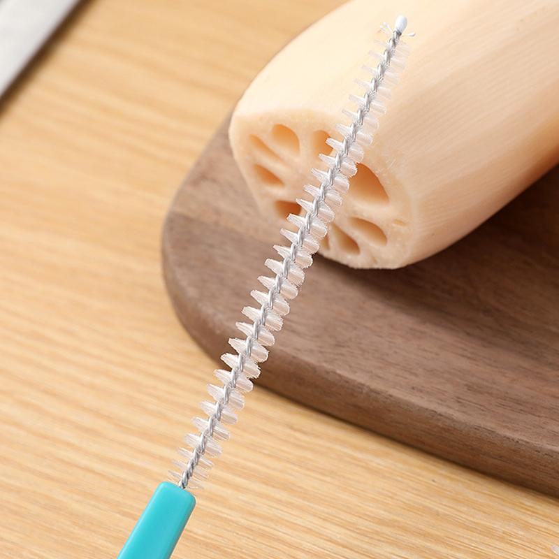 2 Piezas Cepillo de Limpieza Multifuncional Cepillos para Botellas de Paja Limpiador Alambre de Acero Lavar Pajitas para Beber Cepillo para Biberones