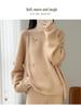2026 Women's Pure Wool Sweater with 3D Floral Embroidery, Round Neck, Loose Fit, Elegant Knitwear