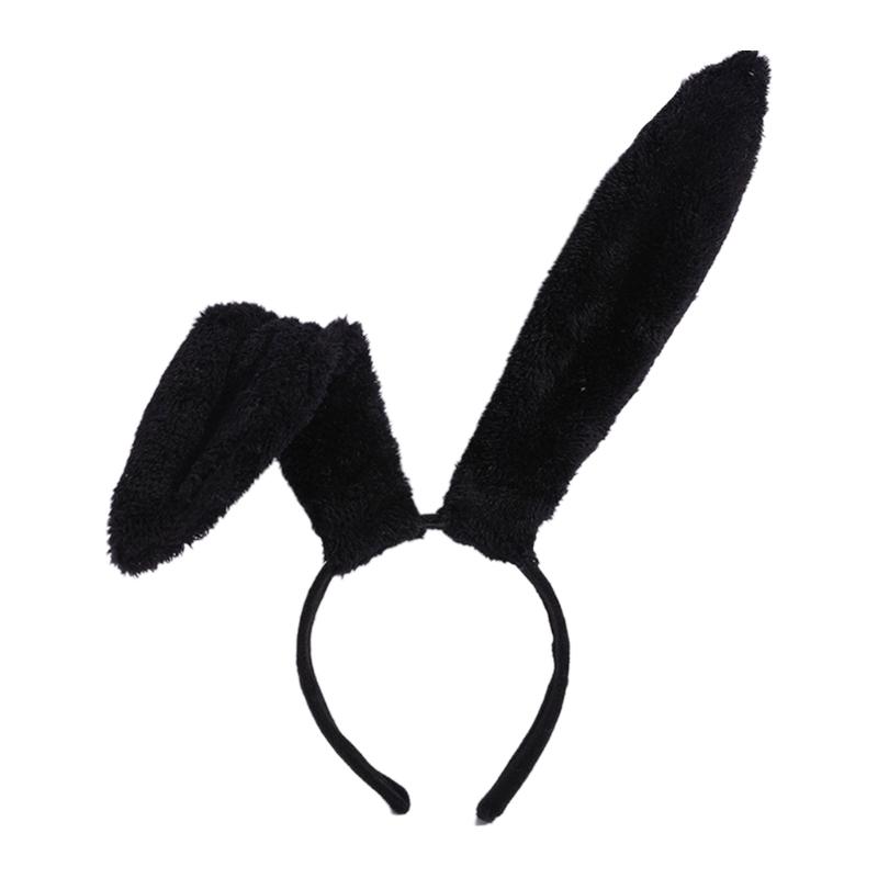 Adult Teens Cute Christmas Rabbit Ears Shape Headband Plush Hair Hoop Makeup Live Broadcast Cosplay Party Headpieces