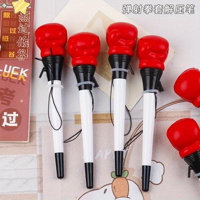 Back To School Season 3pcs 0.5mm Creative Boxing Shape Ballpoint pen,Smooth Writing Ballpoint Pen for Office and School Supplies, Easy To Use.