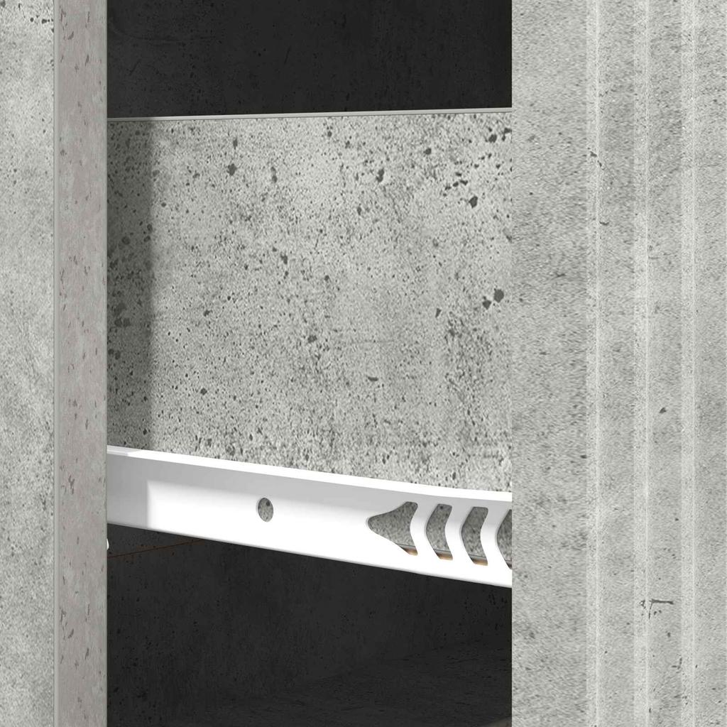 Drawer Cabinet Concrete Grey 66 x 34.5 x 90 cm Particleboard