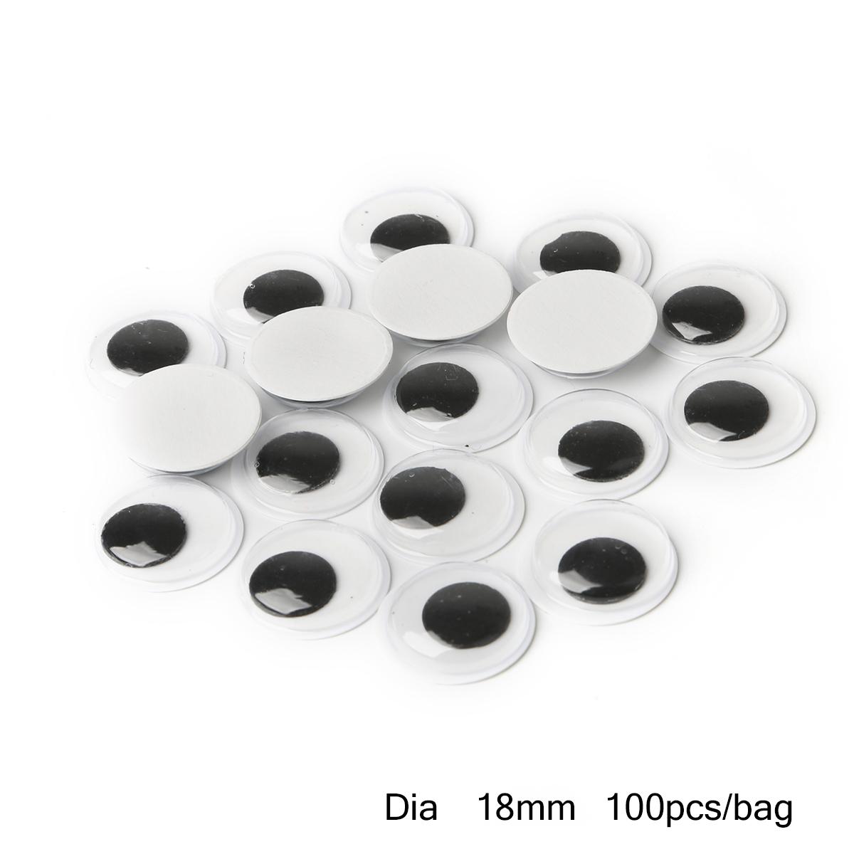 

5-24 мм, черно-белые глаза, самоклеящиеся детские куклы ручной работы, аксессуары для игрушек, декор для шитья, принадлежности для рукоделия, скрапбукинга