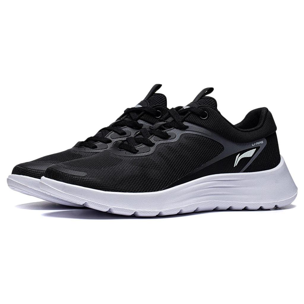 New LiNing Feather Cushioned Wear Resistant Breathable Low Top Casual Running Shoes Women's Black ARST020-2