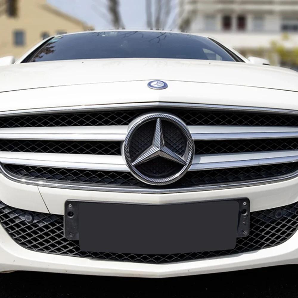 Car Sticker Hot 2026 For Benz Car Accessories Front Hood Grille Emblem Cover Auto Decoration Sticker for Mercedes Benz W204 W176
