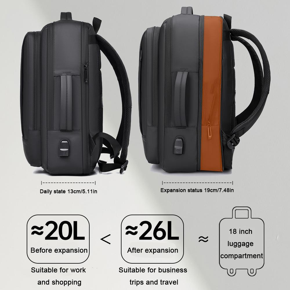 New High-capacity Expandable Travel Backpack For Both Men And Women, Simple Commuting Backpack, Computer Bag, Business Backpack