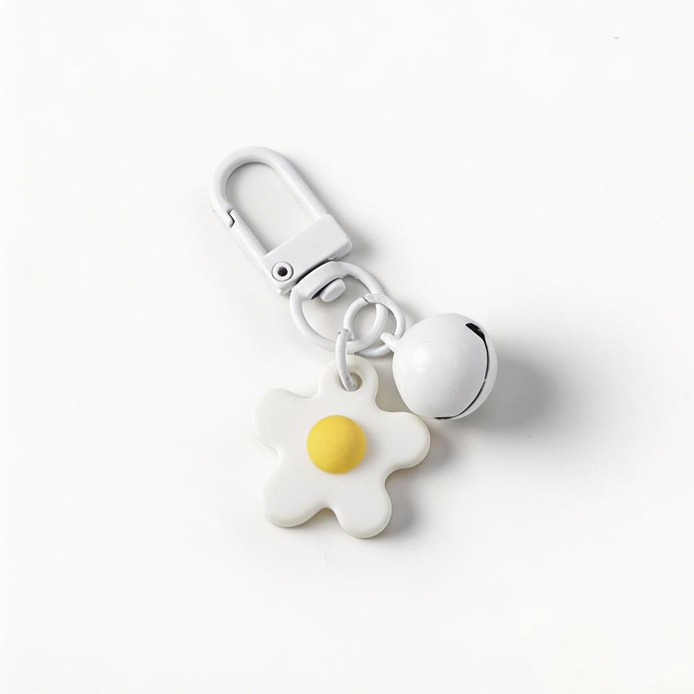 Colorful Enamel Flower Bell Keychain - Candy Color Keyring Jewelry DIY Pendant