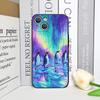 Creative Art Starry Sky Penguin Oil Painting Phone Case for iPhone 17 16 12 11 14 13 15 Pro Max Mini XS MAX XR 7 Plus Soft Cover