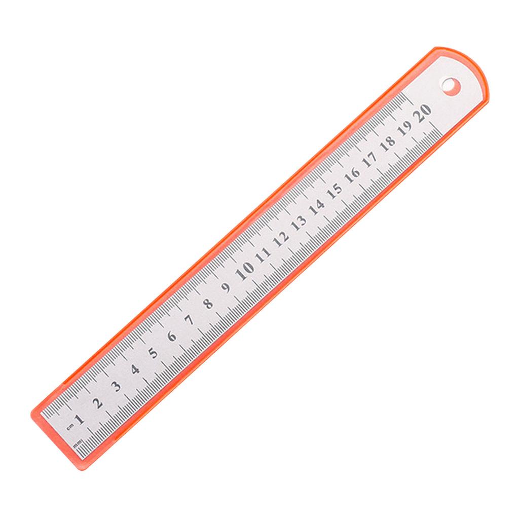 Stainless Steel Ruler Centimeter Thick Sturdy High Accuracy Multi Purpose Straight Ruler for Office School Family 20cm