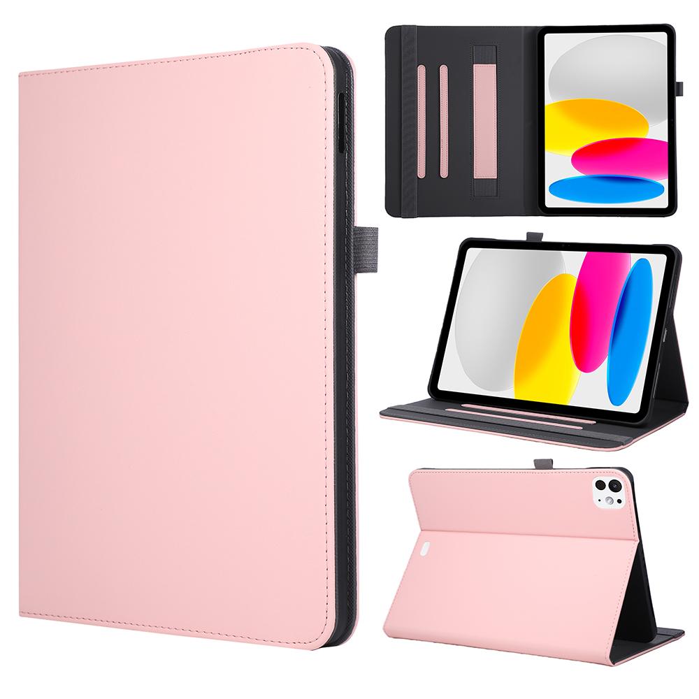 For iPad Pro 11 (2025) / (2024) Case Foldable Stand Leather Tablet Cover with Handheld Wristband