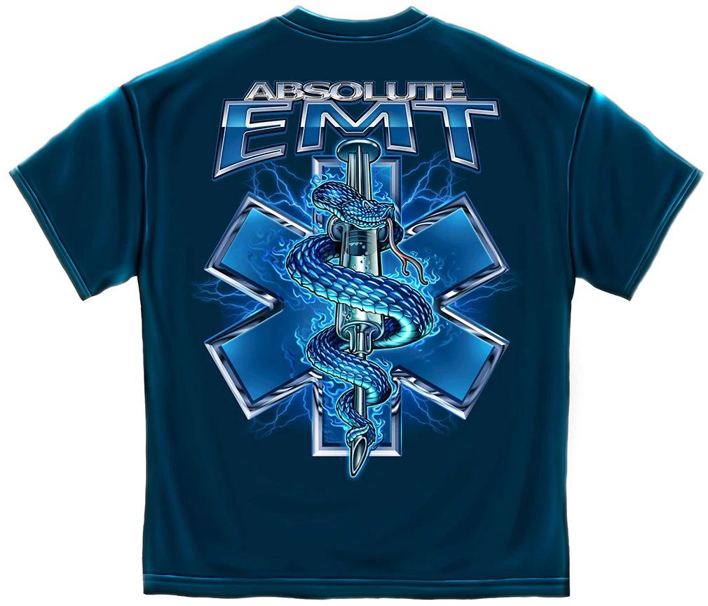New ABSOLUTE EMT T Shirt Navy Blue w / snake 4XL