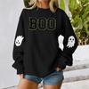 Women's Round Neck Printed Tops Cotton Casual Fashion Long Sleeve Pullover Top Blouse