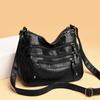 Stylish Multi-Layer Large Capacity Leather Crossbody Bag for Women