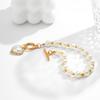 Ingemark Korean Fashion Heart Imitation Pearl Chain Bracelets for Women Wed Kpop OT Buckle Pendant Bangles Couple Hand Jewelry