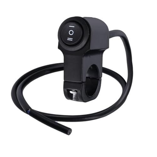 

YFFSFDC Мотоциклетный переключатель Водонепроницаемый Простая установка 12V 22мм Переключатель света на руль ВКЛ/ВЫКЛ для руля мотоцикла 3 провода