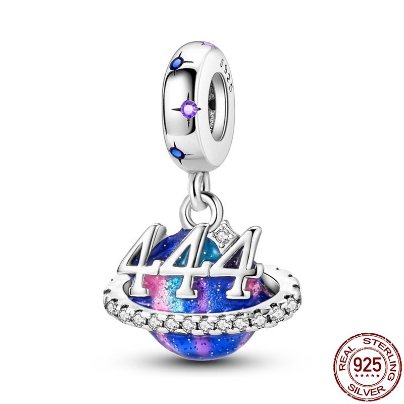 Decorative Charms Fit 3Mm Original Bracelet Copper Planet Series Collection Space Astronaut Earth Bead Diy Fine Fine Jewelry Gift Idea
