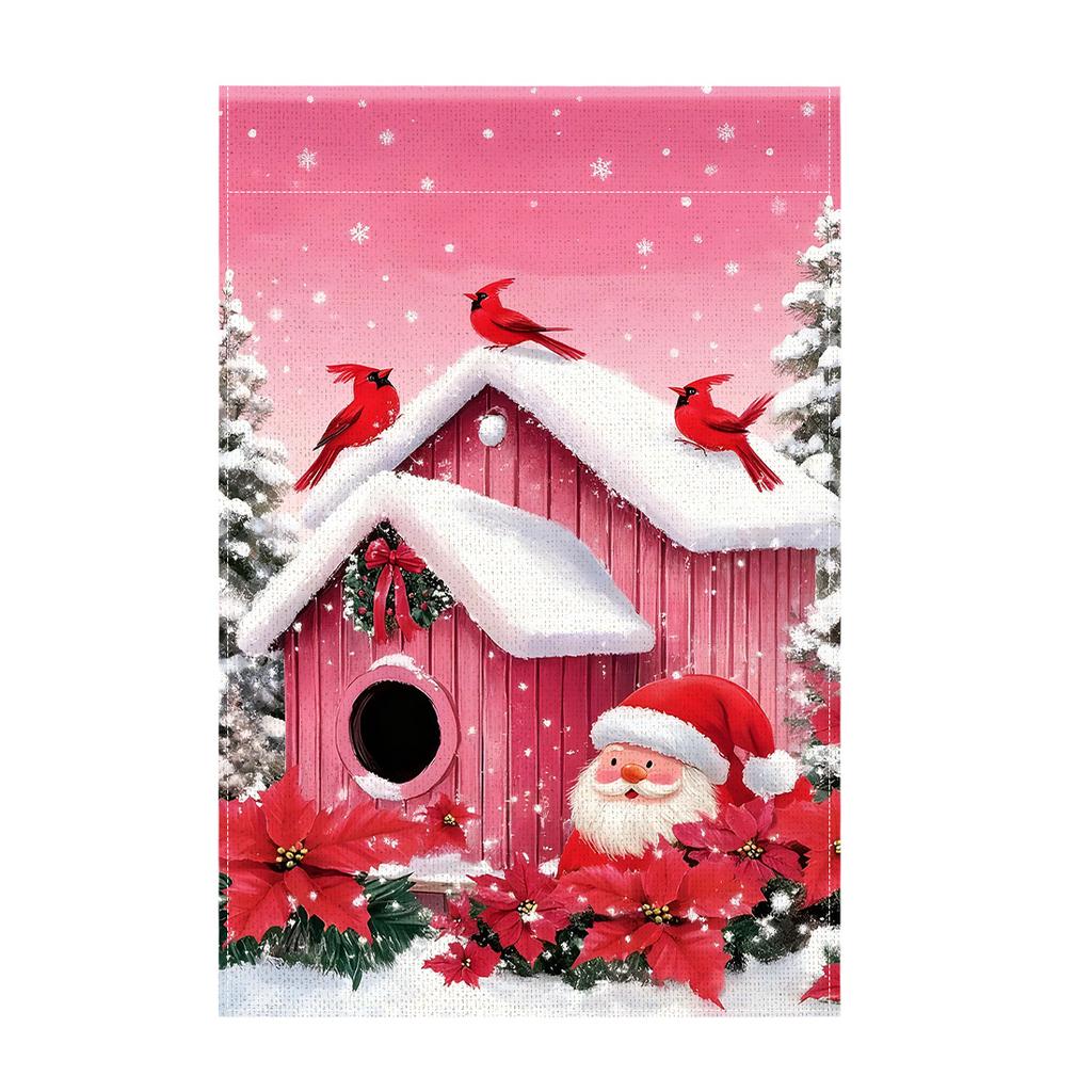 Christmas gingerbread Garden Flag 12x18 Inch Double Sided for Courtyard Outdoor Welcome Flag Decoration (Excluding flagpole)