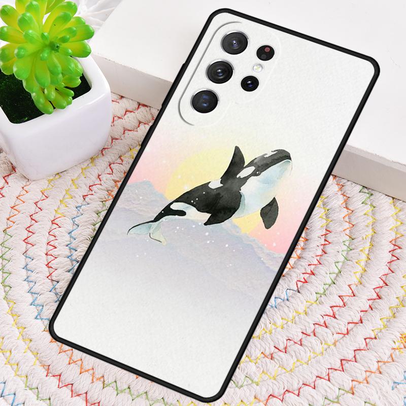 Killer Whale Orca soft Silicone Phone Case For Samsung Galaxy note 10 pro S26 S25 S24 S23 S22 S21 Plus S25Ultra Capa Cover