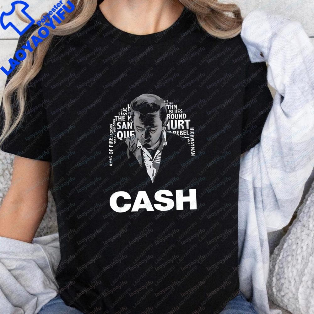 New Style Tops And TShirts Johnny Cash Summer Fashion ShortSleeved Unisexs And Unisexs Shirts Comfortable TShirts