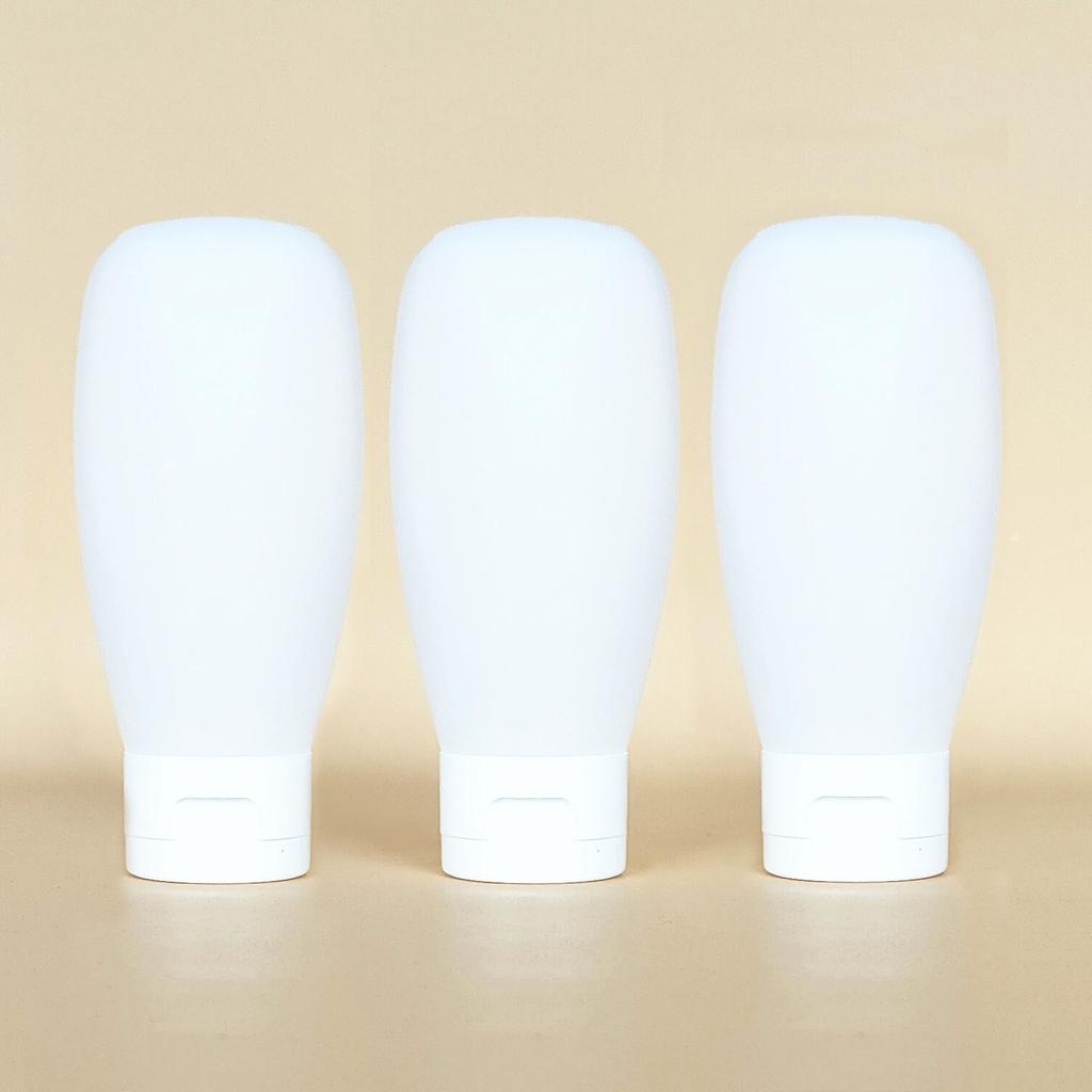3Pcs/Set Soft Silicone Moisturizer Containers Squeeze Tube Empty Bottles Refillable Bottle Portable Travel Shampoo Bottle 60ml 100ml