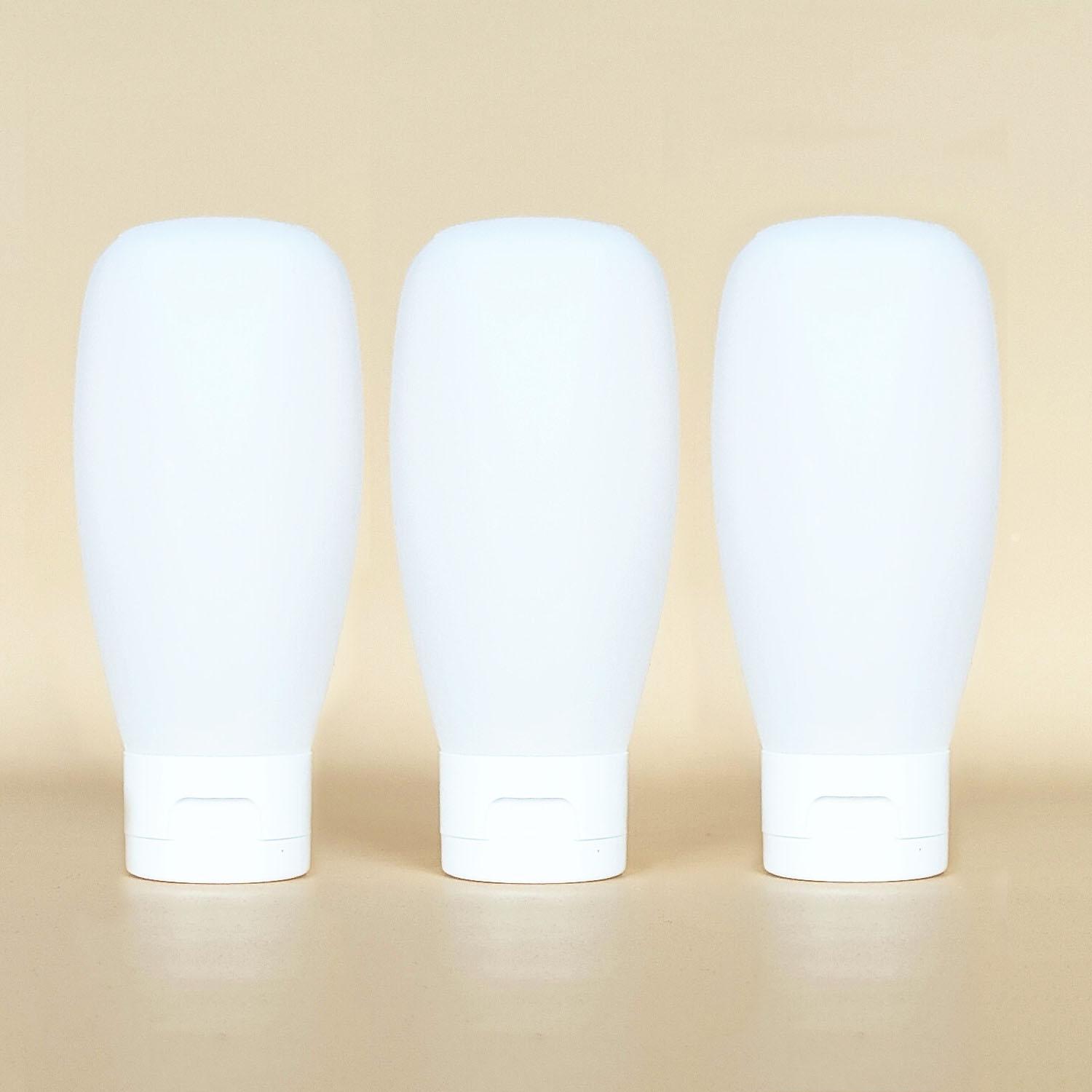 

3 шт./комплект М’який силіконовий контейнер для лосьйону Стискається трубка Порожня пляшка Пляшка багаторазового використання Портативна пляшка шампуню для подорожей 60 мл 100 мл 100ml